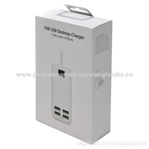 15W USB Desktop Charger, 4 Ports